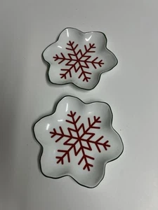 Set 2 piatti antipasto da dessert con fiocco di neve e barile - Foto 1 di 6