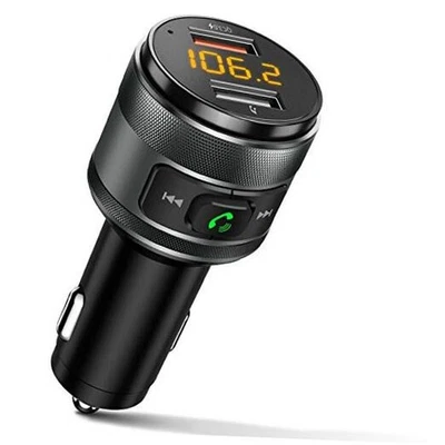 Bluetooth 5.3 FM Transmitter for Car, 3.0 Wireless Bluetooth FM Radio Adapter  - image 1 of 4