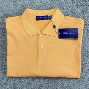 NWT Ralph Lauren Purple Label Men’s Polo Shirt Mercerized Cotton Orange Size 2XL - Picture 1 of 13