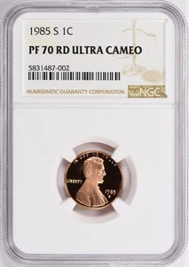 1985-S Lincoln cent NGC PF 70 RD ULTRA CAMEO - Picture 1 of 4