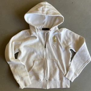 Polo Ralph Lauren Size Small White Zip Up Hoodie Women’s - Picture 1 of 2
