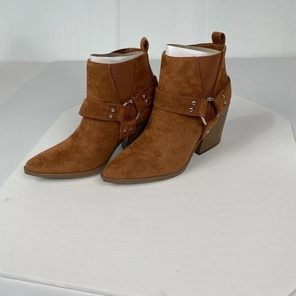 Women's Bootie YOKI Ankle Boots Goldie Harness Bootie Size 7 Muriel Rust