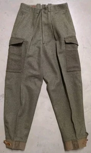 WWII M1939 / M / 1958 Swedish Military Gray Wool Winter Field Pants Hose 30x29 - Bild 1 von 16