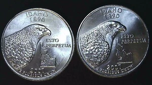 2007 P D 25C State Quarter Idaho BU Clad (2 coins) 24hh1018-3 - Picture 1 of 2