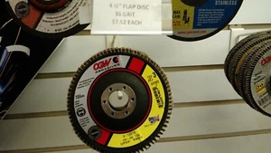4 1/2 in. Flap Disc 36 Grit for Sanding Metal and Deburring Welding - Picture 1 of 1