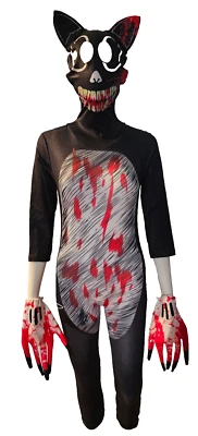 Boys Cartoon Scary Cat Costume Child Horror Monster Character Costumes Scary Hal - Image 1 of 4