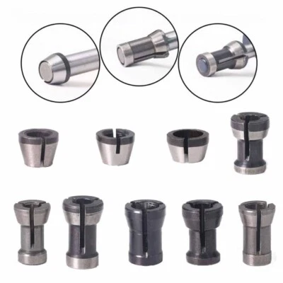 Router Bit Collet Collet Chuck 6/ 6.35/ 8mm Shank Carbon Steel Machine Engraving - Image 1 of 4