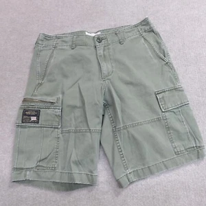 Denim & Supply Mens Shorts 30 Green Solid Cargo Cotton 10" In - Picture 1 of 12