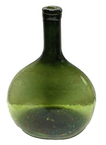 Ancienne BOUTEILLE OIGNON verre soufflé cul rentrant XVIIIème siècle