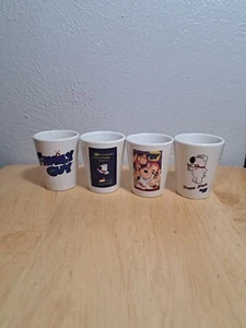 4 Family Guy White Mini Shot Glasses - Picture 1 of 14