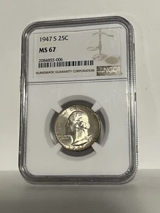 1947-S MS67 Washington Quarter NGC Mint State 67 ** - Picture 1 of 2