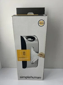 *New*Simplehuman Wall Mount Grocery Bag Dispenser Brushed Stainless Steel KT1166 - Picture 1 of 4