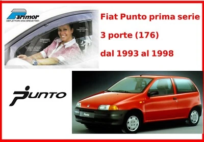 Deflettori aria per Fiat Punto 176 Parimor originale set antiturbo kit tuning 3P - Immagine 1 di 3