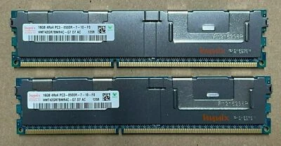 2x Hynix 16GB 4Rx4 PC3 8500R Server Memory RAM HMT42GR7BMR4C-G7 - Image 1 of 3