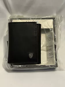 New Croft & Barrow Men's Leather Trifold Wallet Black - - BRAND NEW - - - Picture 1 of 7