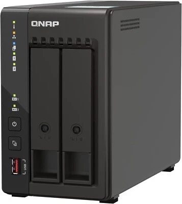 QNAP TS-253E-8G: 8-36TB High-Performance 2-Bay NAS Customizable Storage Options - Image 1 of 4