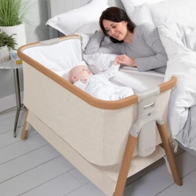 Genuine NEW Tutti Bambini CoZee Bedside Crib Walnut beige next to me co-sleeping - Image 1 of 4