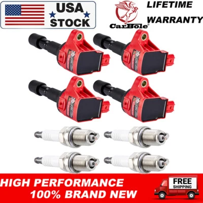 4x Bobina de encendido y bujías para Honda CR-Z 2010-13 2011-13 City L4 1,5 L UF626 Foto 1 de 4