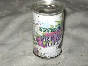 A Vintage Unopened 5 1/2 Fl oz Empty Stapletons Prune Juice Ring Pull Mini Can - Picture 1 of 6