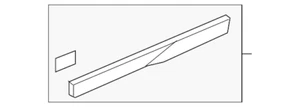 Genuine GM Primed Front Passenger Side Door Lower Molding 19259499 - Picture 1 of 3