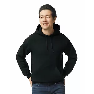 Gildan Adult Fleece Hoodie Sweatshirt, Style G18500, Black , Large - Picture 1 of 7