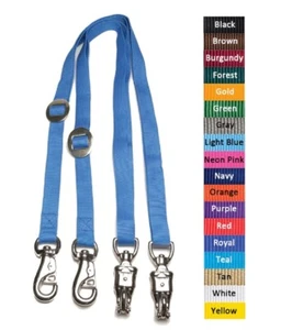 Pair set Adjustable NYLON CROSS TIES w/ Bull panic snaps Horses horse 18 COLORS! - Picture 1 of 1