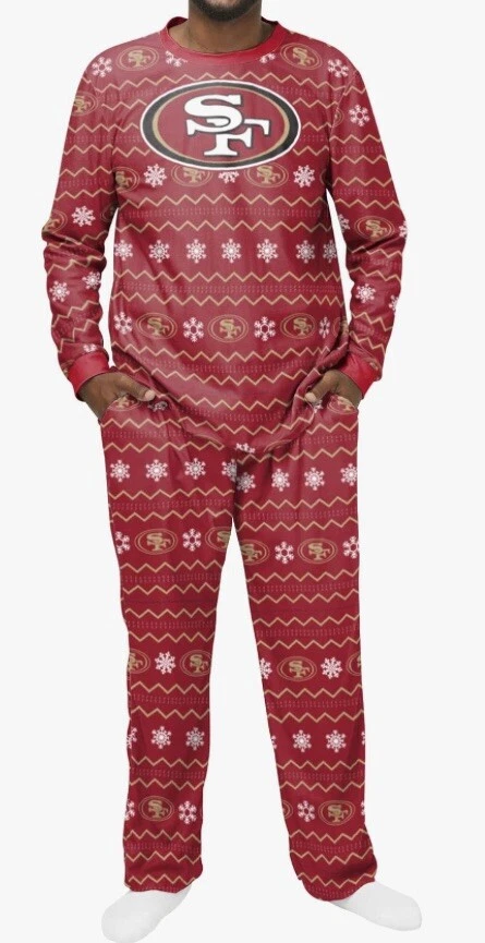 Conjunto de pijama feo grande FOCO para hombre NFL San Francisco 49ers logotipo del equipo principal Foto 1 de 4