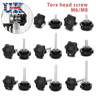 Nut Threaded Star Knobs Grips Carbon Steel Star Shaped Head Knob Thumb Screw - Image 1 of 4