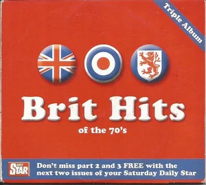 BRIT HITS OF THE 70's - DISC 1 of 3 - VARIOUS ARTISTS - STAR PROMO MUSIC CD - Bild 1 von 2