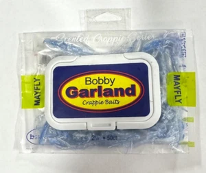 BOBBY GARLAND ' CRAPPIE BAITS ' MAYFLY ' 2-1/4" - 50 COUNT ' BLUE ICE - Picture 1 of 2