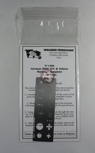 Verlinden 1/35 German AFV & Vehicle Markings Template WWII [Paint Stencil] 1286 - Picture 1 of 1