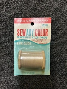 Vintage Spule Gudebrod Sew-Gude jede Farbe transparent Nylonfaden - Bild 1 von 2