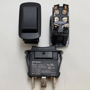 260S-1BBNNN SIGMA SWITCHES REPLACEMENT SWITCH  DPDT BLACK MOMENTARY ON OFF  - Picture 1 of 1