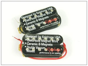 electric guitar Pickups Epiphone Humbucker OPEN BRIDGE AND NECK 2 PICKUPS - Picture 1 of 6