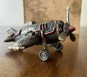 Custom Made Steampunk Asymmetrical Single Propeller Vintage Airplane Room Décor - Picture 1 of 8
