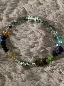 Beautiful - S/S Handmade Natural Herkimer Diamonds And Gemstone Bracelet - Picture 1 of 8