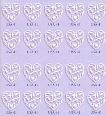 US #4151a MNH Booklet 2007 Love Silver Purple Heart [P11111 BC234] - Image 1 of 2