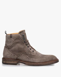 FLORIS VAN BOMMEL DE MOKER 04.02 Stiefelette Stiefel Boot Schnürer taupe beige