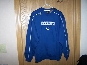 Indianapolis Colts NFL TEAM APPAREL Men's Crew Pullover Sweatshirt Blue LARGE - Picture 1 of 5