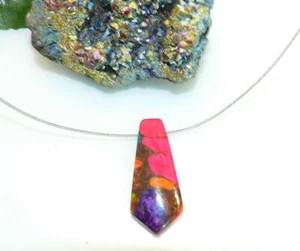 Impression Picasso Jaspis Anhänger mehrfarbig bunt Halsreif Magnetverschluß 491i - Bild 1 von 6