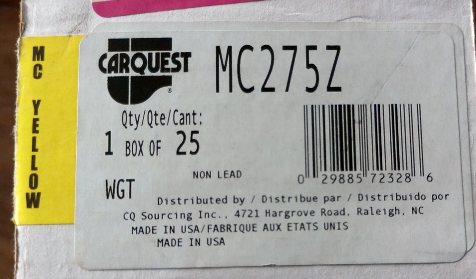 Carquest Hoffman MC275Z Coated Zinc Wheel Weights 2.75 oz - Box of 25- Free Ship - Image 1 of 3