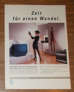 Seltene Werbung vintage PHILIPS MATCHLINE ML 8906 16:9 Breitwand Fernseher 1991 - Bild 1 von 1