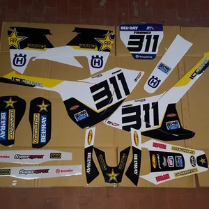 Husqvarna Te 125 250 300 Grafik Kit 2017 2018 2019 Rockstar Crystal 5 Dec - Bild 1 von 2
