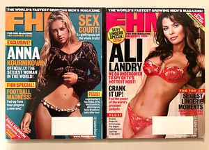 FHM MAGAZINE SEP/DEC 2002 LOT ISSUEs #28,25 Ali LANDRY Kournikova RARE EX COND - Picture 1 of 2
