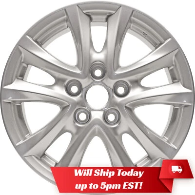 全新 16 英寸银色替换合金轮圈适用于 2014 - 2018 年马自达 3 64961 — 第 1/4 张图片