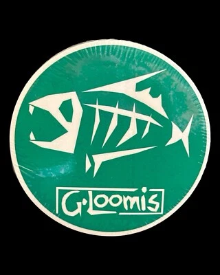 Vintage G•Loomis Green/White Fear No Fish Logo Sticker, New Old Stock - Image 1 of 3
