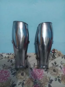 Medieval Leg Armor Steel Warrior Larp Greaves Knight Armor cosplay SCA - Picture 1 of 3