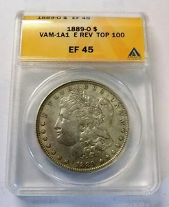 1889 O MORGAN DOLLAR VAM 1A1 Clashed Obverse t, Reverse Partial E & M, Early Die - Picture 1 of 1