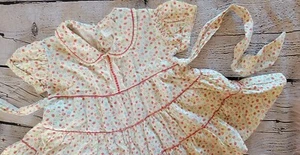 Vintage Little Girls Dress Strawberries Ruffles Fairytale 40's 50's Easter - Picture 1 of 10