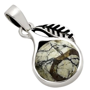 Auténtico colgante de plata 925 turquesa búfalo blanco Nevada joyería P-1105 - Imagen 1 de 5